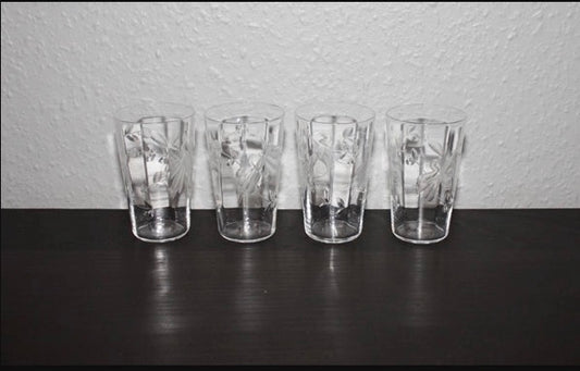 4st slipade vattenglas