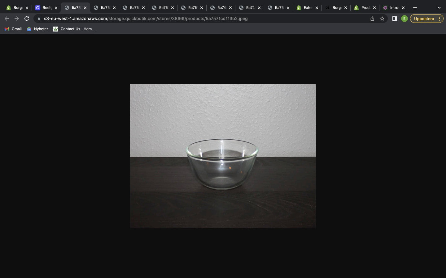 Glasskål i stil med Fuga