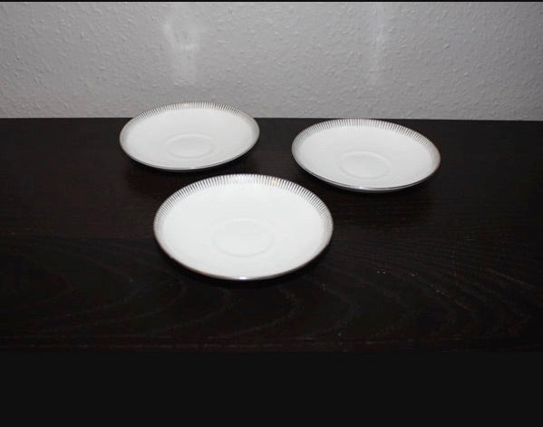 3st kaffefat, Bing & Gröndahl silverdekor