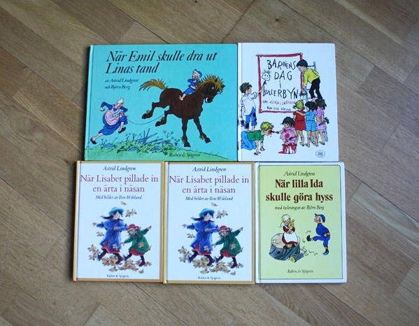 5st Astrid Lindgren Böcker