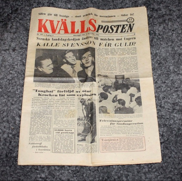 Kvällsposten från 1953, 9 november